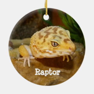 Ornamento De Cerâmica Leopard Personalizado Gecko Lizard