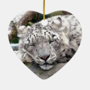 Ornamento De Cerâmica Leopardo de neve - bonito!