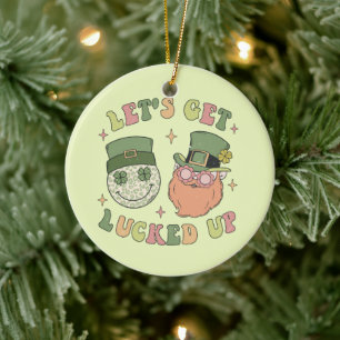 Ornamento De Cerâmica Leprechaun Para O vamos