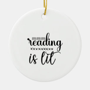 Ornamento De Cerâmica Ler Leitura De Arte Está Lido