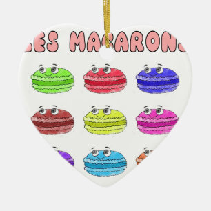 Ornamento De Cerâmica Les Macarons — Cartoon