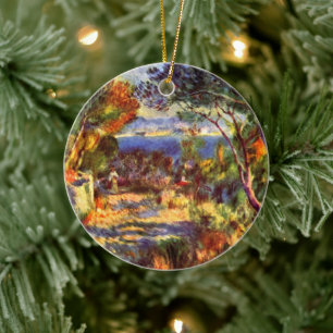 Ornamento De Cerâmica L'Estaque de Pierre Renoir, Impressionismo Vintage