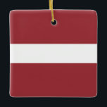 Ornamento De Cerâmica Letão (Letão) Bandeira<br><div class="desc">Produtos de Sinalizador Mundial Personalizáveis - Sinta-se livre para adicionar seu próprio texto.</div>