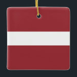 Ornamento De Cerâmica Letão (Letão) Bandeira<br><div class="desc">Produtos de Sinalizador Mundial Personalizáveis - Sinta-se livre para adicionar seu próprio texto.</div>