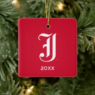 Ornamento De Cerâmica Letra JSU Clássica da Universidade Estadual de Jac