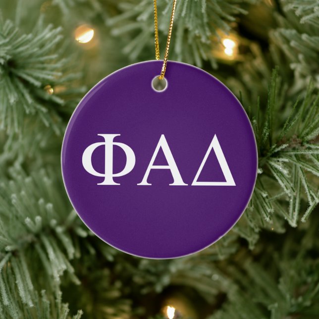 Ornamento De Cerâmica Letras Gregas Phi Alpha Delta (Árvore)