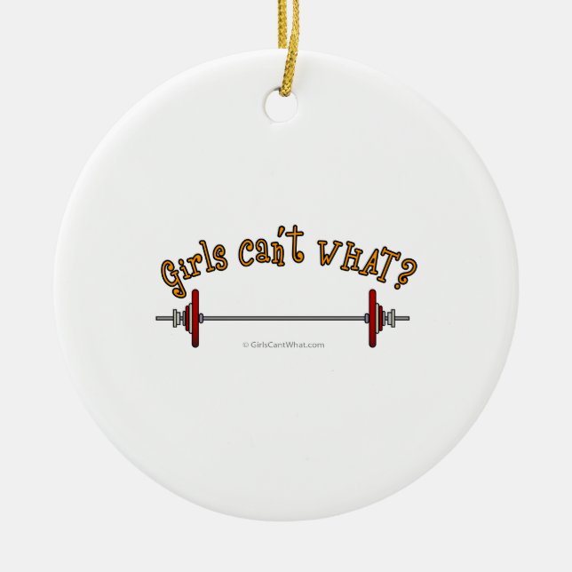 Ornamento De Cerâmica Levantamento de peso - Barbell (Frente)
