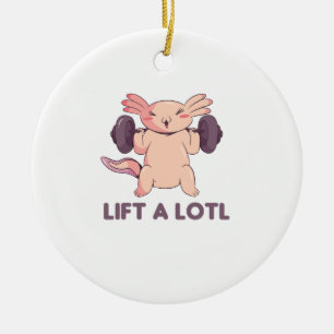 Ornamento De Cerâmica Levante Um Jogo De Palavra Axolotl Para O Esporte