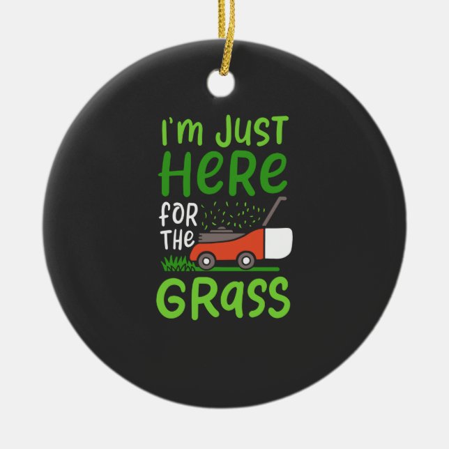 Ornamento De Cerâmica Lewn Mower (Frente)