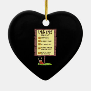 Ornamento De Cerâmica Lewn Mower - Lawn Care Hhour Rate