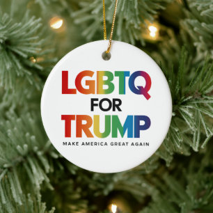ORNAMENTO DE CERÂMICA LGBTQ PARA TRUMP GAY LÉSBICA PARA TRUMP 2024 