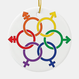 Ornamento De Cerâmica LGBTQ unido