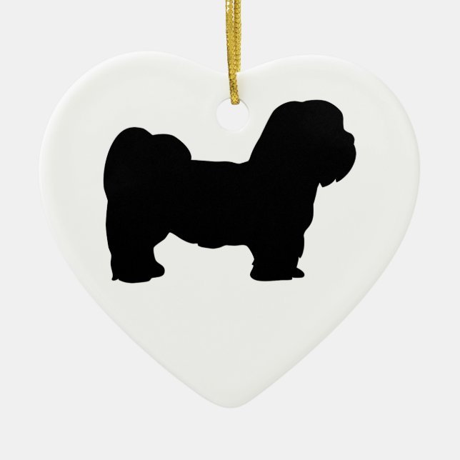 Ornamento De Cerâmica Lhasa Apso (Frente)