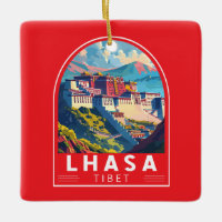 Lhasa Tibet Viagem Art Vintage