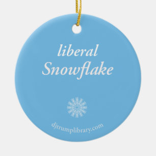 Ornamento De Cerâmica "Liberal Snowflake"