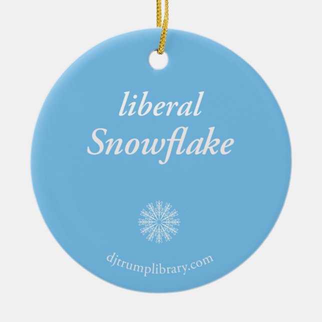 Ornamento De Cerâmica "Liberal Snowflake" (Frente)