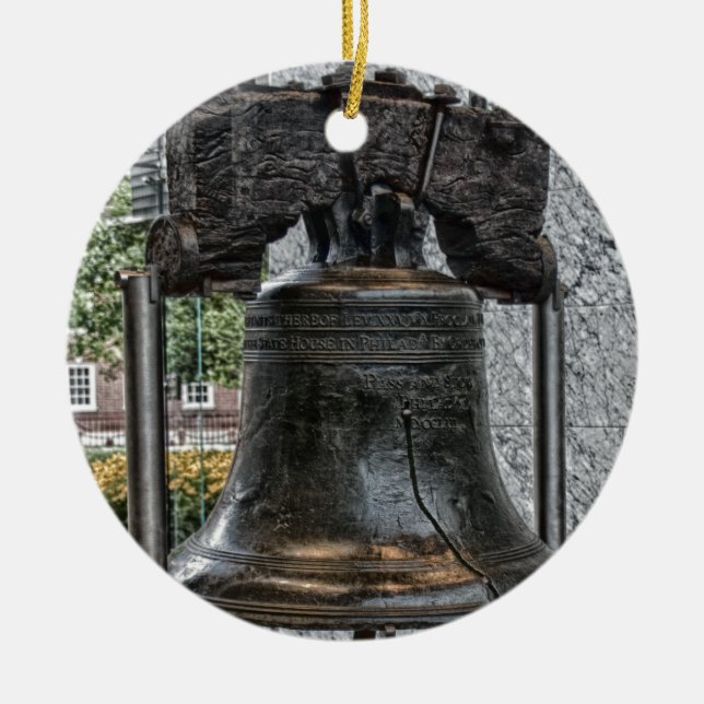 Ornamento De Cerâmica Liberty Bell (Frente)