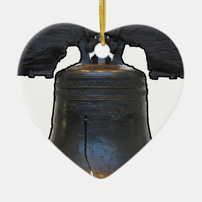 Ornamento De Cerâmica Liberty Bell (Frente)