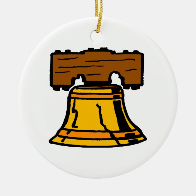 Ornamento De Cerâmica Liberty Bell (Frente)