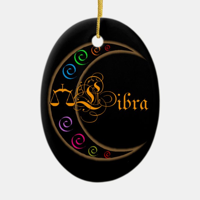 Ornamento De Cerâmica Libra (Frente)