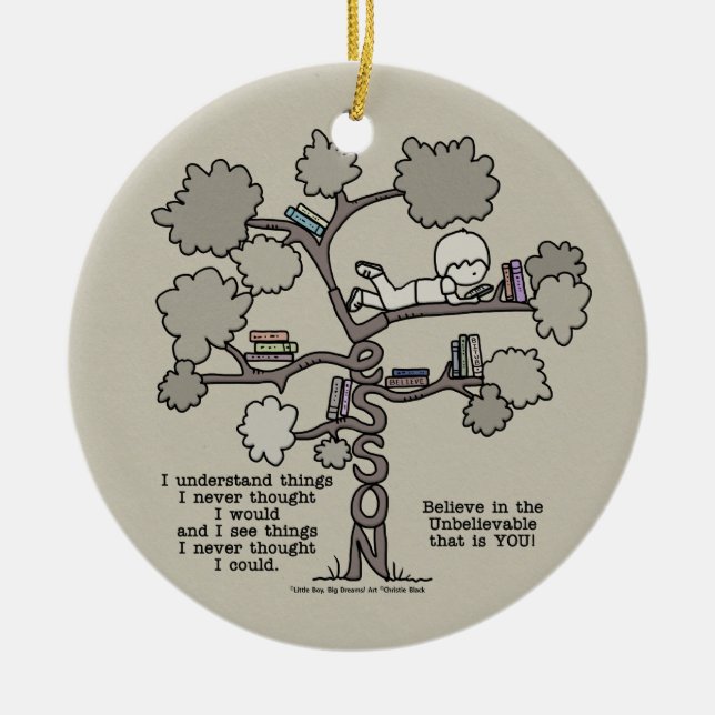 Ornamento De Cerâmica Lições aprendidas (Frente)