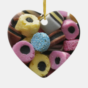 Ornamento De Cerâmica Licorice Candy colorful