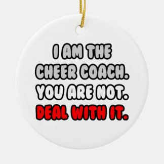 Ornamento De Cerâmica Lidar Com Isso... Treinador Engraçado Cheer
