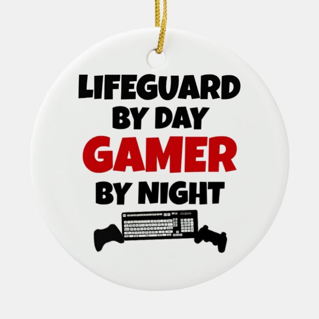 Ornamento De Cerâmica Lifeguard Gamer (Frente)