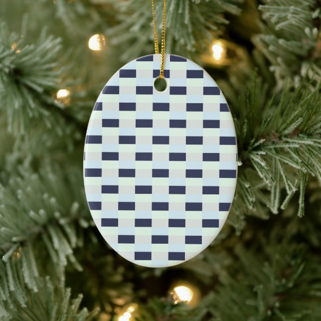 Ornamento De Cerâmica Light blue green with dots combination (Árvore)