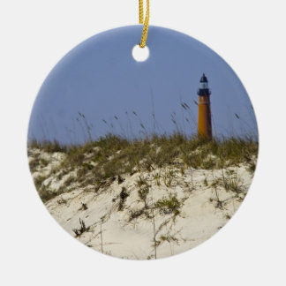 Ornamento De Cerâmica Lighthouse Ponce Inlet Flórida Fotografia em Praia