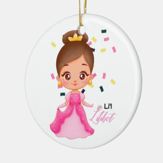 Ornamento De Cerâmica Lilibet batizado de Princesa Rosa Presente para Ra