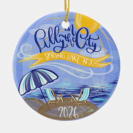 Ornamento De Cerâmica Lilly in the City - Spring Lake, NJ - Ornament