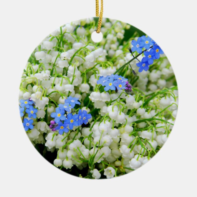 Ornamento De Cerâmica Lily do vale (Frente)