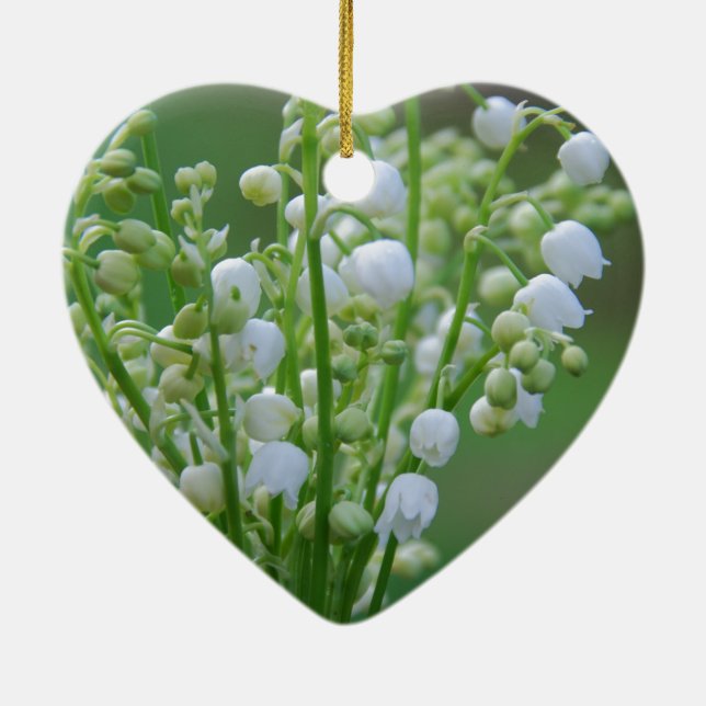 Ornamento De Cerâmica Lily do vale (Verso)