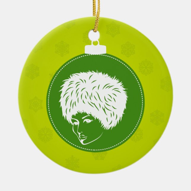 Ornamento De Cerâmica Limão Modish Natal (Frente)