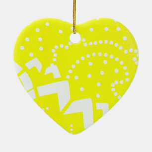 Ornamento De Cerâmica Limão - teste padrão geométrico do ponto gráfi