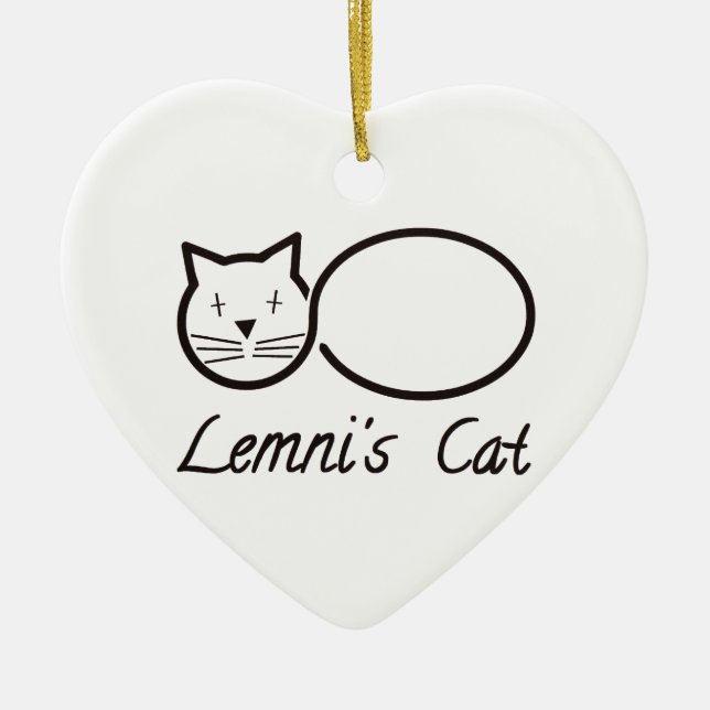 Ornamento De Cerâmica limniscate le chat de lemni (Frente)