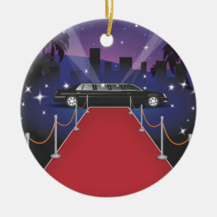 Ornamento De Cerâmica Limousine de celebridade no tapete vermelho