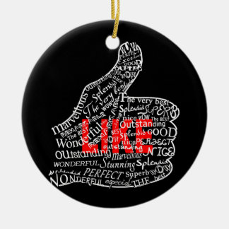 Ornamento De Cerâmica Limpar com o design de texto LIKE