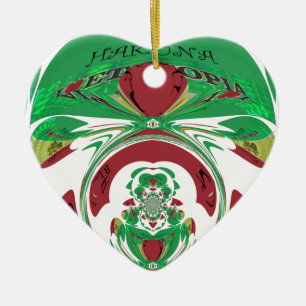 Ornamento De Cerâmica Linda Etiópia Adorável Hakuna Matata Eu Amo Hea