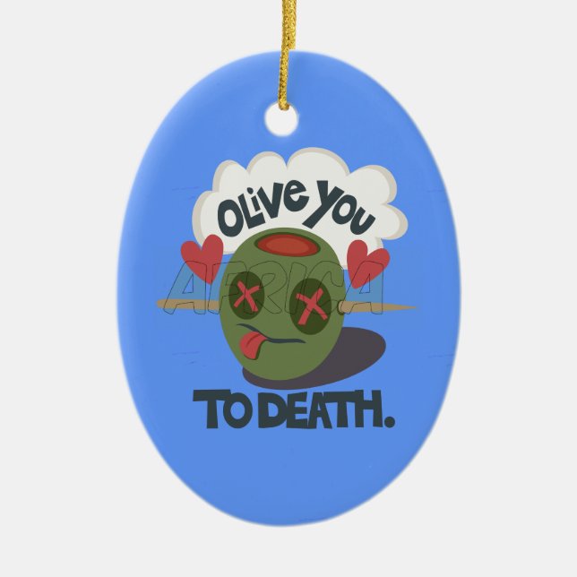 Ornamento De Cerâmica Linda Legal, adoro Arte Africana (Frente)