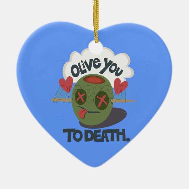 Ornamento De Cerâmica Linda Legal, adoro Arte Africana (Frente)