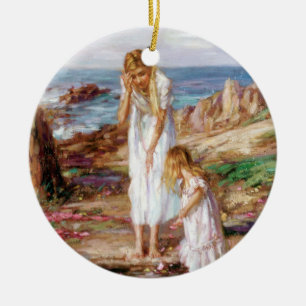 Ornamento De Cerâmica Linda Ornação de Árvore de Natal de Belas Artes