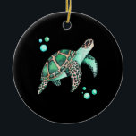Ornamento De Cerâmica Linda tartaruga marinha<br><div class="desc">Linda tartaruga marinha</div>