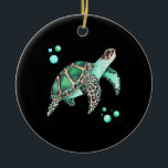 Ornamento De Cerâmica Linda tartaruga marinha<br><div class="desc">Linda tartaruga marinha</div>