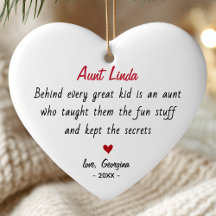 Linda tia presente personalizado 
