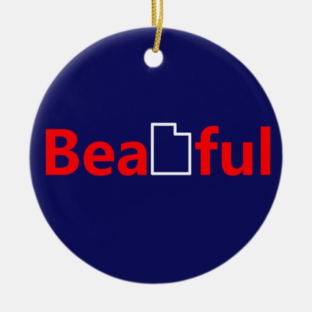 Ornamento De Cerâmica Linda Utah (Frente)