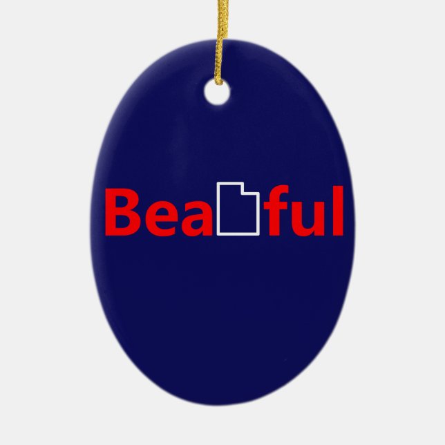 Ornamento De Cerâmica Linda Utah (Frente)