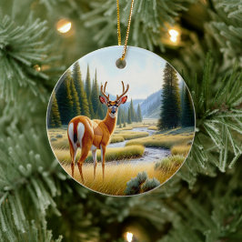 Ornamento De Cerâmica Lindo Animal Antílope Americano Lembrança