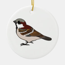 Ornamento De Cerâmica Lindo pardal